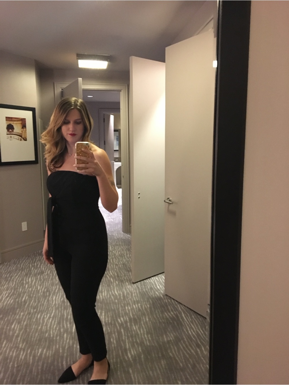 Lavish Alice Black Tie-Front Jumpsuit